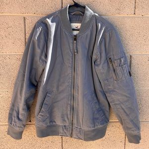 Hollister Midweight Zip Up Bomber Jacket